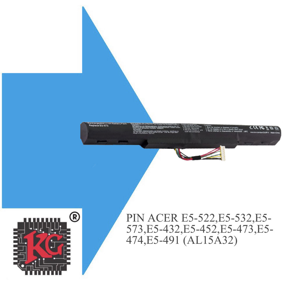 10 Thay pin laptop Acer E5-522, E5-532, E5-573, E5-432, E5-452, E5-473, E5-474, E5-491 AL15A32