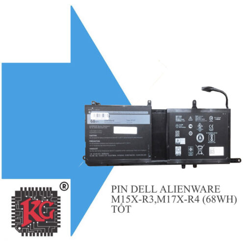 THAY PIN LAPTOP DELL ALIENWARE M15X-3 M17X-R4 68WH