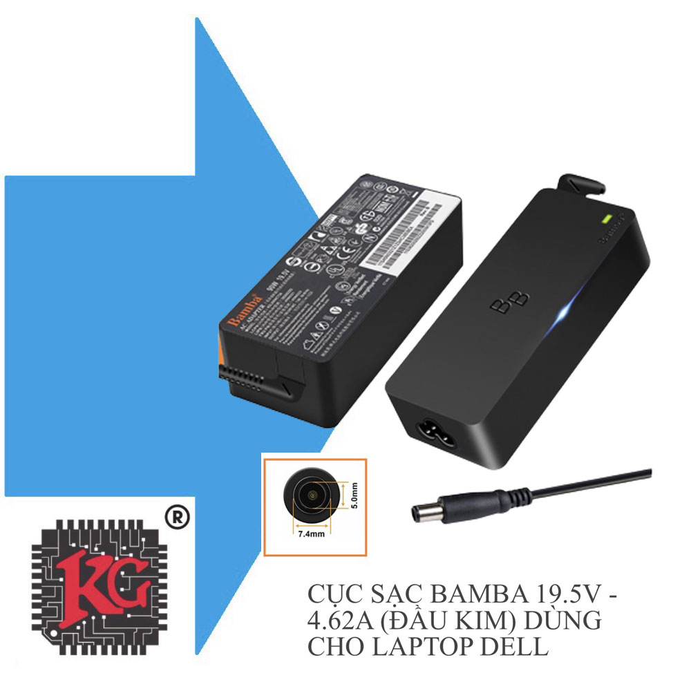 18 SẠC LAPTOP DELL 19.5V 4.62A (ĐẦU KIM)