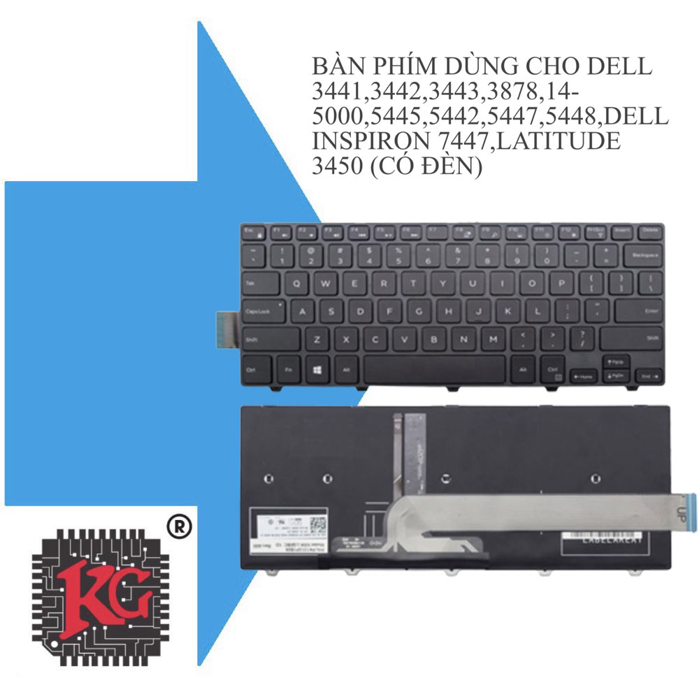 24 THAY BÀN PHÍM LAPTOP DELL INSPIRON 3541 , 3542 , 3558 , 5545 , 5547 , 5542 , 5558 , 5559