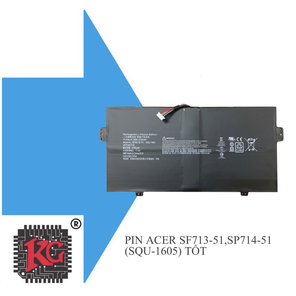 25 Thay pin laptop Acer SF713-51, SP714-51 ,SP714-51-M09D ,SP714-51-M1XN SQU-1605