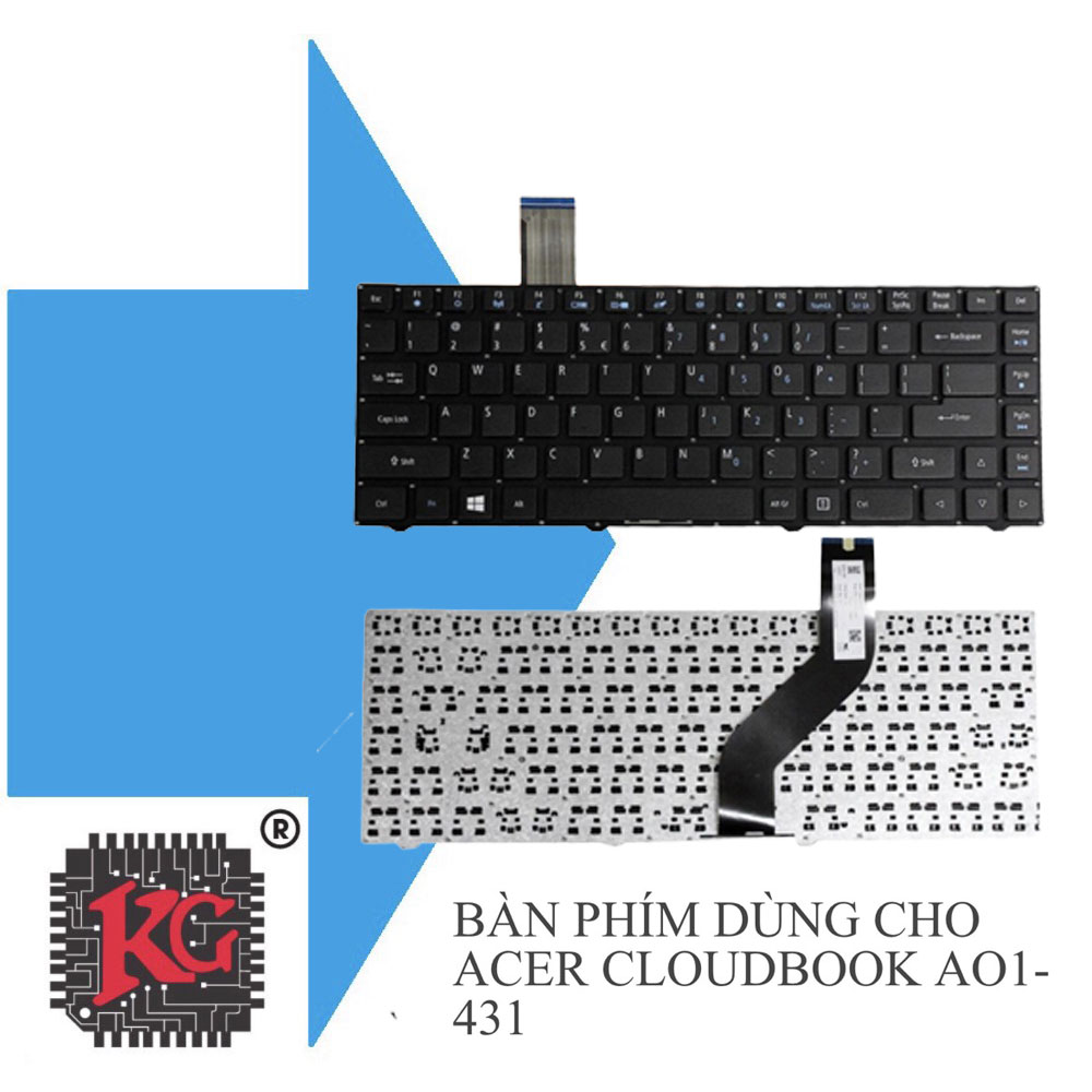 33 Thay bàn phím Laptop Acer Cloudbook A01-431