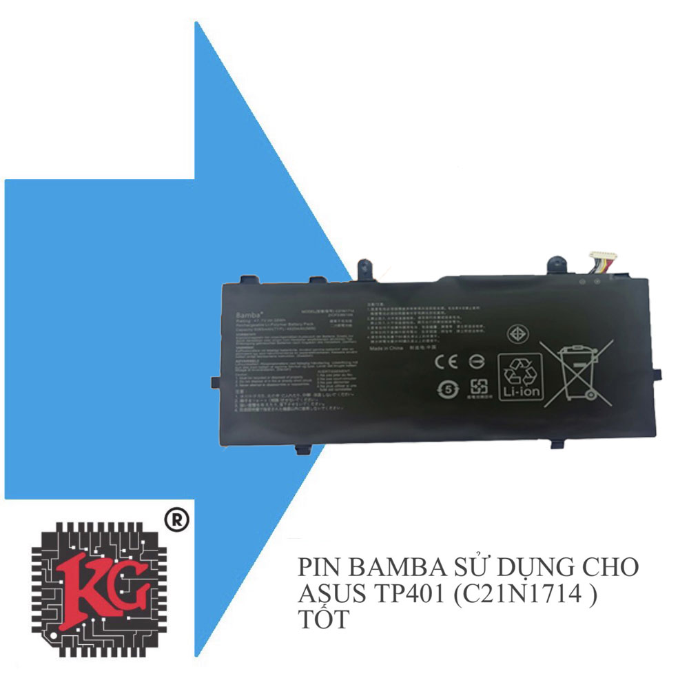 36 Thay pin laptop Asus TP401 (C21N1714) Tốt
