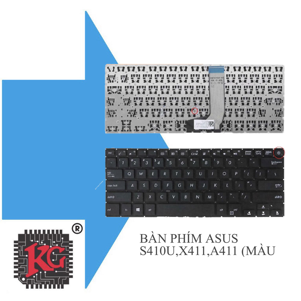 38 Thay bàn phím laptop Asus S410U, X411, A411