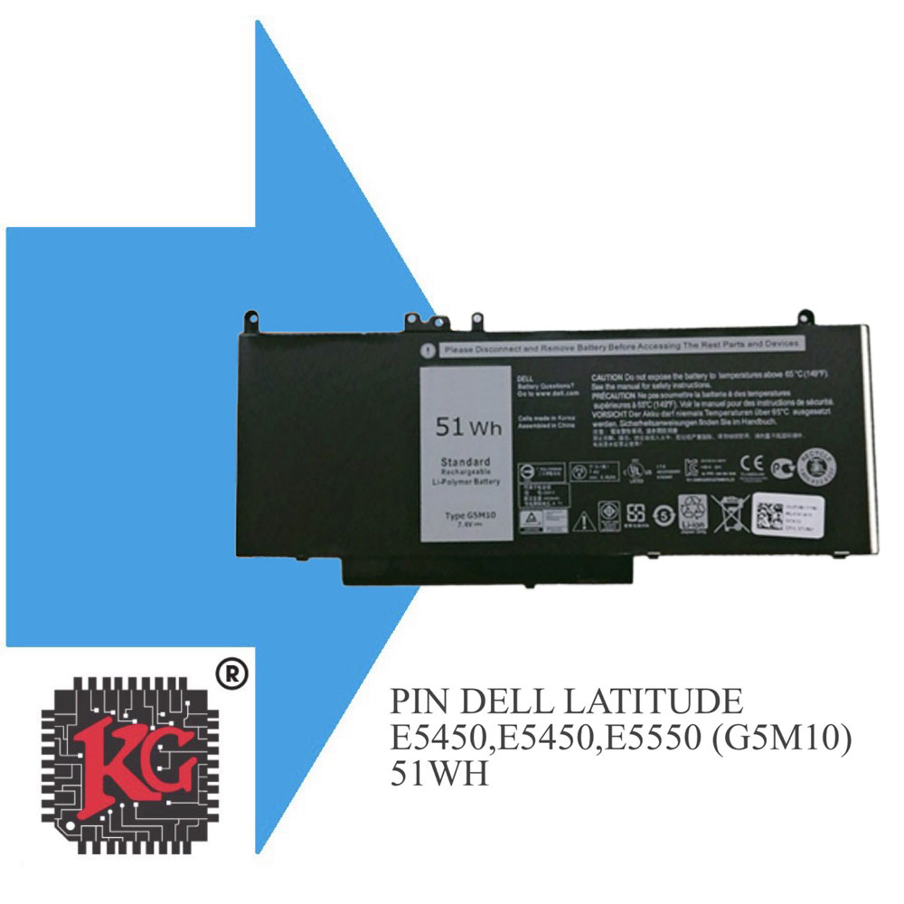 47 THAY PIN LAPTOP DELL LATITUDE E5450 E5550 G5M10 51WH