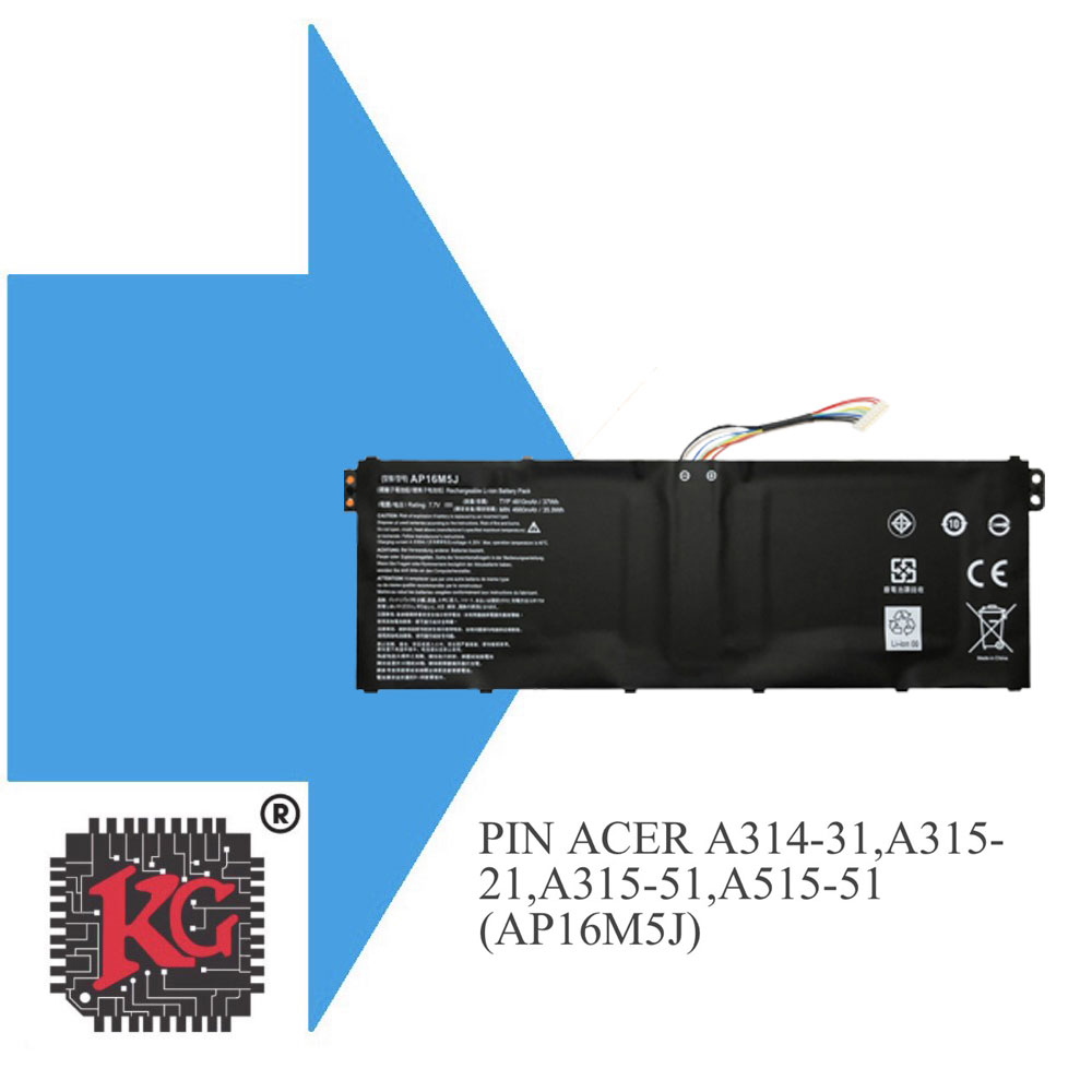 5 Thay pin laptop Acer A314-31, A315-21, A315-51, A315-21-95KF, A315-21-95KF-US AP16M5J