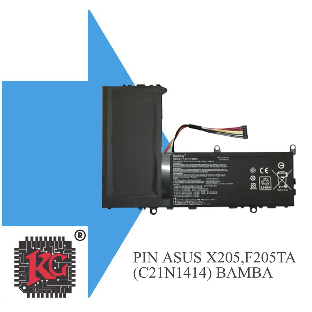 56 Thay pin laptop Asus X205, F205TA, C21N1414