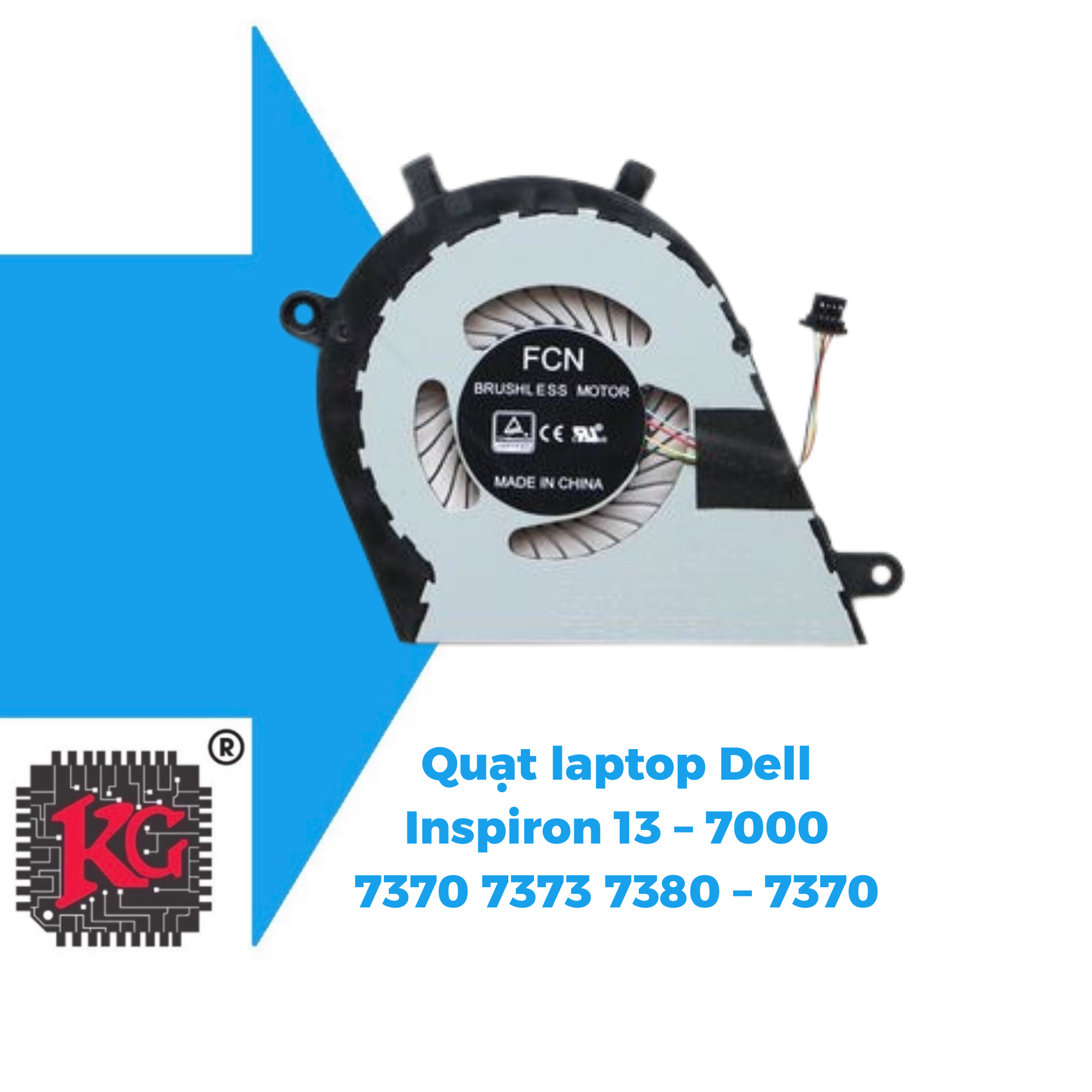 69 THAY QUẠT LAPTOP DELL INSPIRON 13 – 7000 7370 7373 7380 – 7380