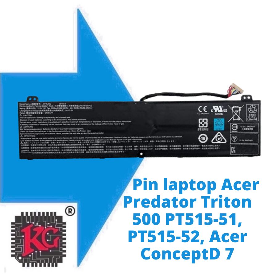 Thay pin laptop Acer Predator Triton 500 PT515-51, PT515-52, Acer ConceptD 7 CN715-71, AP18JHQ Thay pin laptop Acer Predator Triton 500 PT515-51, PT515-52, Acer ConceptD 7 CN715-71, AP18JHQ