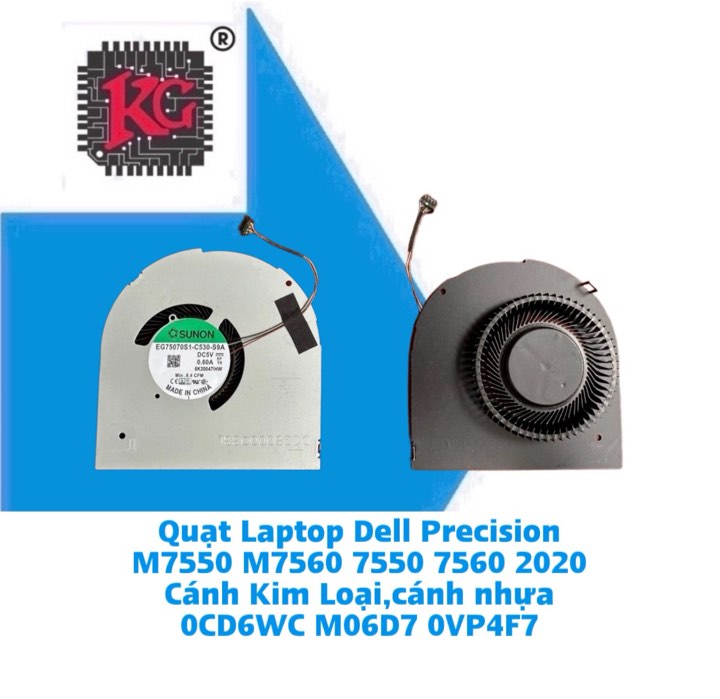 Thay Quạt Laptop Dell Precision M7550 M7560 7550 7560 2020 Cánh Kim Loại, cánh nhựa 0CD6WC M06D7 0VP4F7 5 Thay Quạt Laptop Dell Precision M7550 M7560 7550 7560 2020 Cánh Kim Loại, cánh nhựa 0CD6WC M06D7 0VP4F7