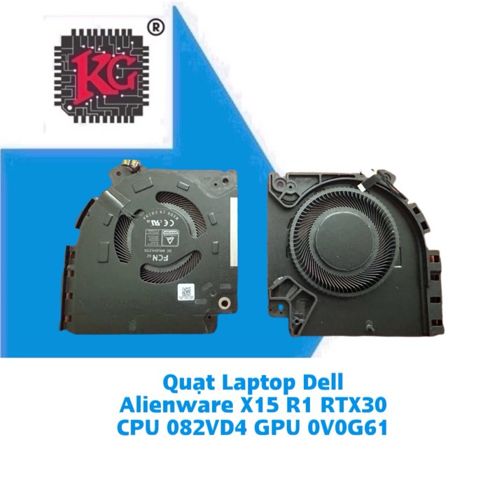 Ventilateur Refroidissement CPU+GPU Pour Dell Alienware X15 R1 - Compatible RTX30 Series, 5V 0.5A, Remplacement Refroidissement