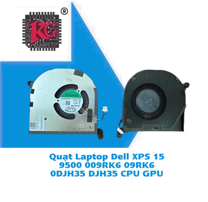 Thay Quạt Laptop Dell XPS 15 9500 009RK6 09RK6 0DJH35 DJH35 CPU GPU 5 Thay Quạt Laptop Dell XPS 15 9500 009RK6 09RK6 0DJH35 DJH35 CPU GPU