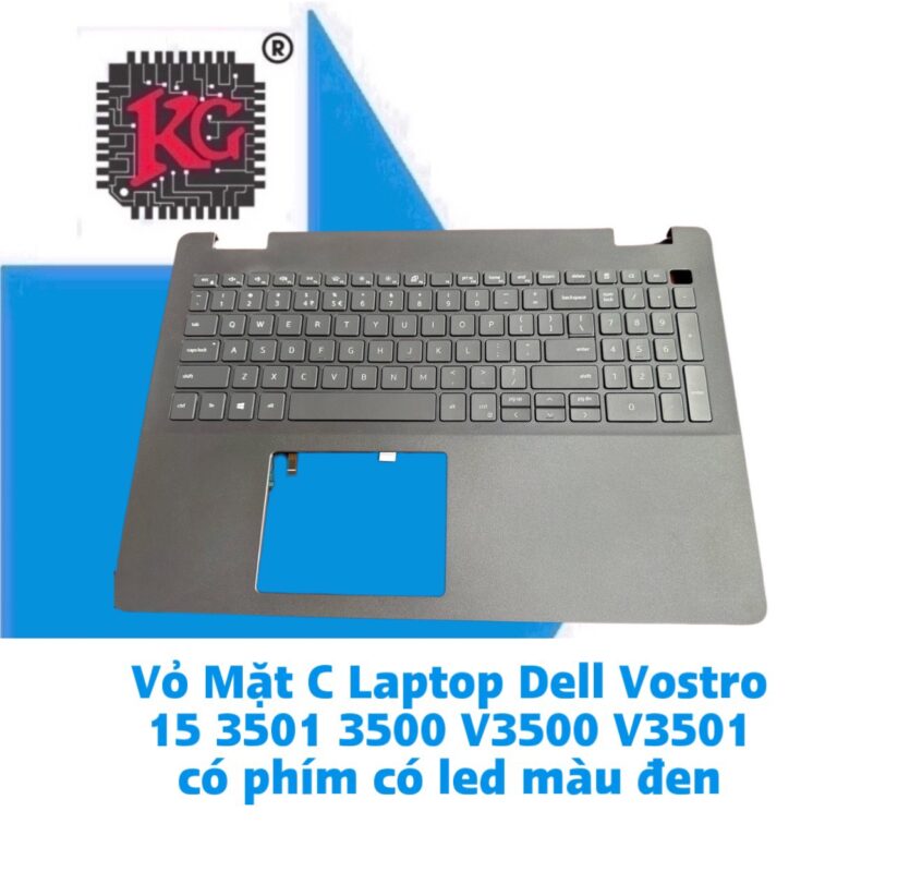 Thay Vỏ Laptop Dell Vostro 15 3501 3500 V3500 V3501 5 Thay Vỏ Laptop Dell Vostro 15 3501 3500 V3500 V3501 có phím có led màu đen