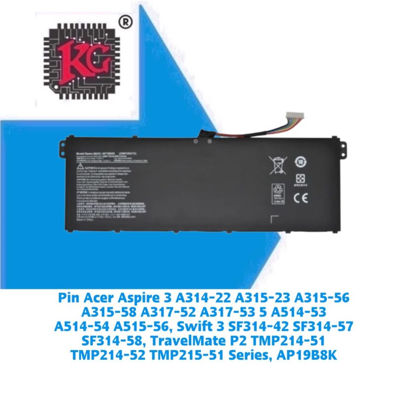 Thay Pin laptop Acer Aspire 3 A314-22 A315-23 A315-56 A315-58 A317-52 A317-53 5 A514-53 A514-54 A515-56, Swift 3 SF314-42 SF314-57 SF314-58, TravelMate P2 TMP214-51 TMP214-52 TMP215-51 Series, AP19B8K 5 Thay Pin laptop Acer Aspire 3 A314-22 A315-23 A315-56 A315-58 A317-52 A317-53 5 A514-53 A514-54 A515-56, Swift 3 SF314-42 SF314-57 SF314-58, TravelMate P2 TMP214-51 TMP214-52 TMP215-51 Series, AP19B8K