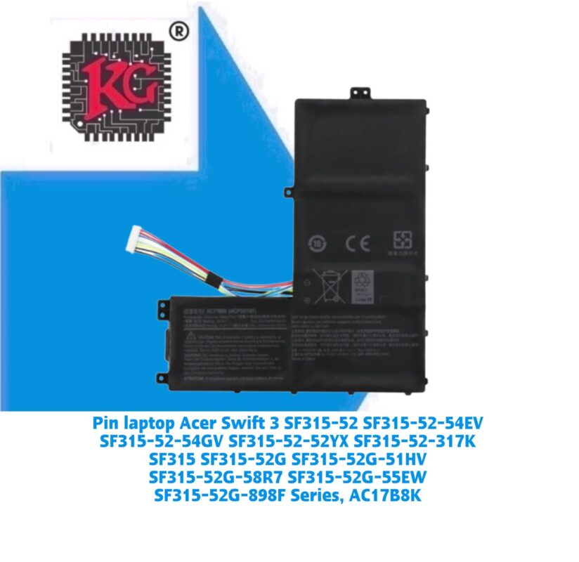 Thay Pin Laptop Acer Swift 3 SF315-52 SF315-52-54EV SF315-52-54GV SF315-52-52YX SF315-52-317K SF315 SF315-52G SF315-52G-51HV SF315-52G-58R7 SF315-52G-55EW SF315-52G-898F Series, AC17B8K 5 Thay Pin Laptop Acer Swift 3 SF315-52 SF315-52-54EV SF315-52-54GV SF315-52-52YX SF315-52-317K SF315 SF315-52G SF315-52G-51HV SF315-52G-58R7 SF315-52G-55EW SF315-52G-898F Series, AC17B8K