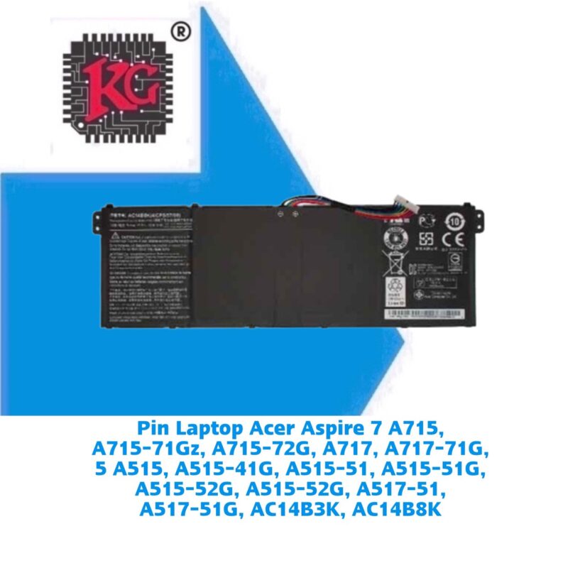 Thay Pin Laptop Acer Aspire 7 A715, A715-71Gz, A715-72G, A717, A717-71G, 5 A515, A515-41G, A515-51, A515-51G, A515-52G, A515-52G, A517-51, A517-51G, AC14B3K, AC14B8K 5 Thay Pin Laptop Acer Aspire 7 A715, A715-71Gz, A715-72G, A717, A717-71G, 5 A515, A515-41G, A515-51, A515-51G, A515-52G, A515-52G, A517-51, A517-51G, AC14B3K, AC14B8K