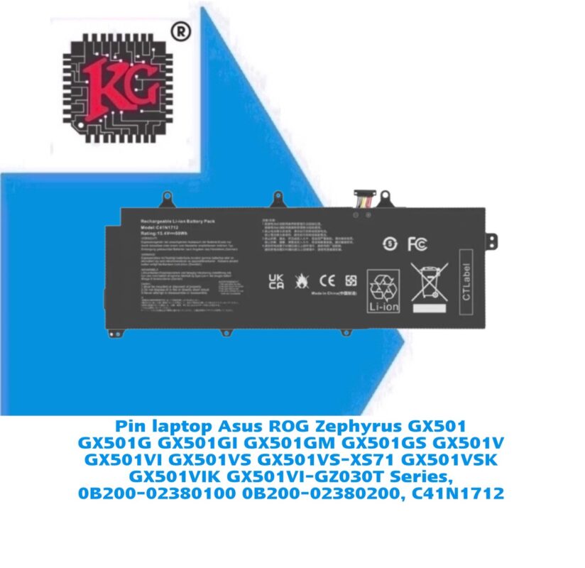 Thay Pin Laptop Asus ROG Zephyrus GX501 GX501G GX501GI GX501GM GX501GS GX501V GX501VI GX501VS GX501VS-XS71 GX501VSK GX501VIK GX501VI-GZ030T Series, 0B200-02380100 0B200-02380200, C41N1712 5 Thay Pin Laptop Asus ROG Zephyrus GX501 GX501G GX501GI GX501GM GX501GS GX501V GX501VI GX501VS GX501VS-XS71 GX501VSK GX501VIK GX501VI-GZ030T Series, 0B200-02380100 0B200-02380200, C41N1712