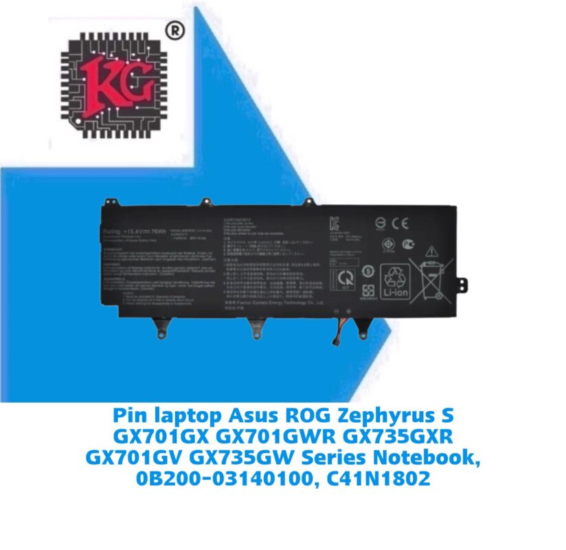 Thay Pin Laptop Asus ROG Zephyrus S GX701GX GX701GWR GX735GXR GX701GV GX735GW Series Notebook, 0B200-03140100, C41N1802 5 Thay Pin Laptop Asus ROG Zephyrus S GX701GX GX701GWR GX735GXR GX701GV GX735GW Series Notebook, 0B200-03140100, C41N1802