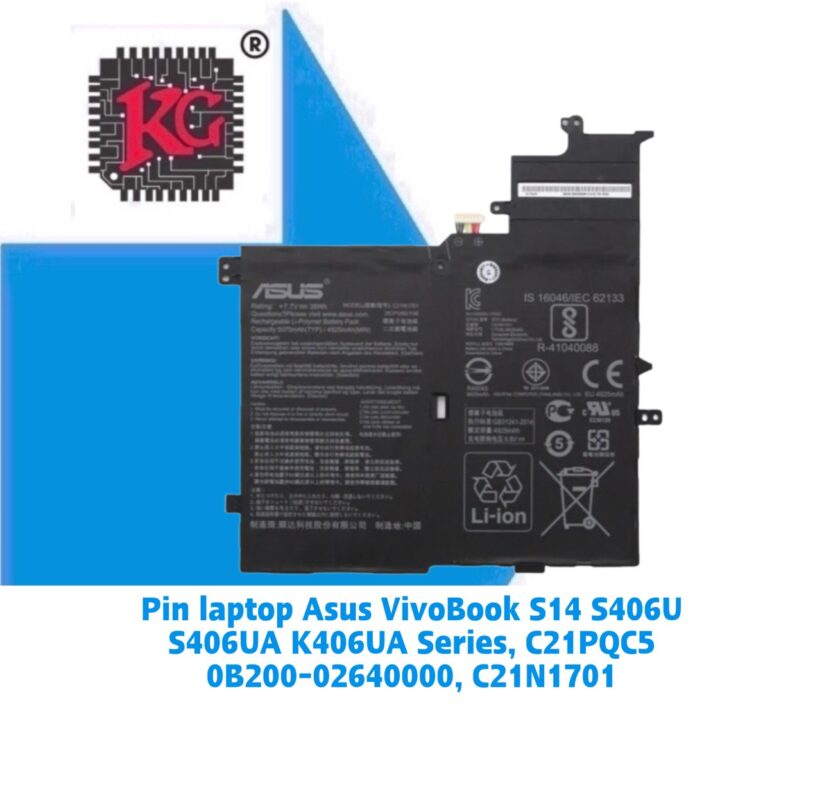 Thay Pin Laptop Asus VivoBook S14 S406U S406UA K406UA Series, C21PQC5 0B200-02640000, C21N1701 5 Thay Pin Laptop Asus VivoBook S14 S406U S406UA K406UA Series, C21PQC5 0B200-02640000, C21N1701