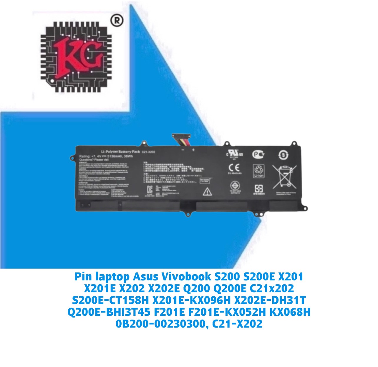 z5538407387851_91dfc1eae0153fee3aba3379c5999574 Thay Pin Laptop Asus Vivobook S200 S200E X201 X201E X202 X202E Q200 Q200E C21x202 S200E-CT158H X201E-KX096H X202E-DH31T Q200E-BHI3T45 F201E F201E-KX052H KX068H 0B200-00230300, C21-X202