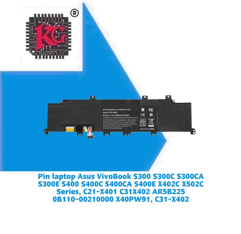 Thay Pin Laptop Asus VivoBook S300 S300C S300CA S300E S400 S400C S400CA S400E X402C X502C Series, C21-X401 C31X402 AR5B225 0B110-00210000 X40PW91, C31-X402 5 Thay Pin Laptop Asus VivoBook S300 S300C S300CA S300E S400 S400C S400CA S400E X402C X502C Series, C21-X401 C31X402 AR5B225 0B110-00210000 X40PW91, C31-X402