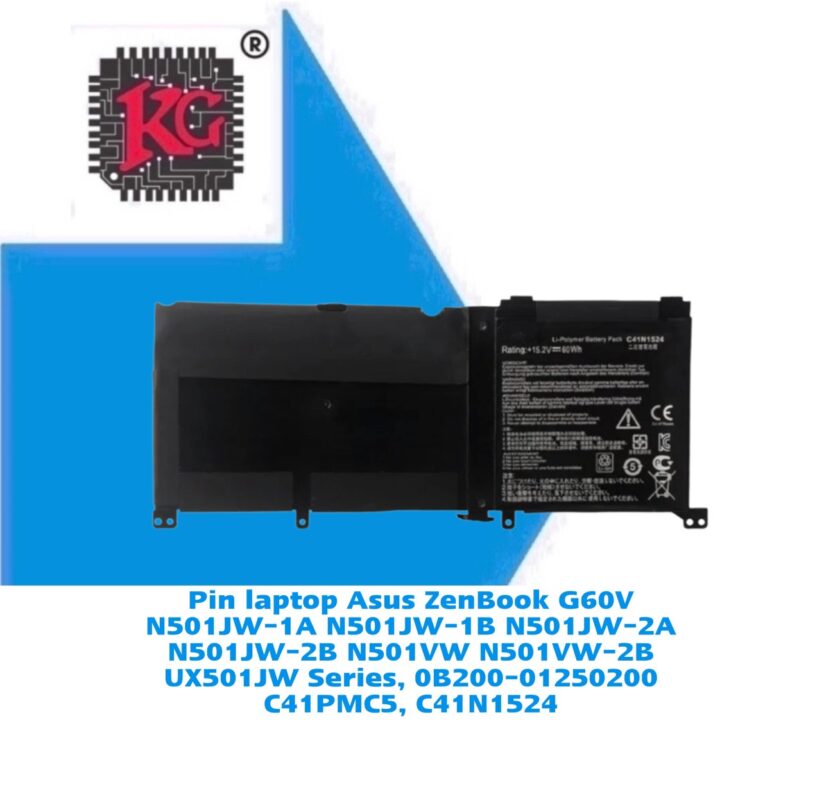 Thay Pin Laptop Asus ZenBook G60V N501JW-1A N501JW-1B N501JW-2A N501JW-2B N501VW N501VW-2B UX501JW Series, 0B200-01250200 C41PMC5, C41N1524 5 Thay Pin Laptop Asus ZenBook G60V N501JW-1A N501JW-1B N501JW-2A N501JW-2B N501VW N501VW-2B UX501JW Series, 0B200-01250200 C41PMC5, C41N1524