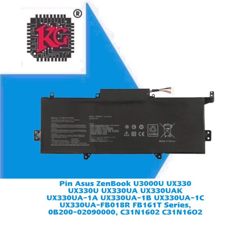 Thay Pin Laptop Asus ZenBook U3000U UX330 UX330U UX330UA UX330UAK UX330UA-1A UX330UA-1B UX330UA-1C UX330UA-FB018R FB161T Series, 0B200-02090000, C31N1602 C31N16O2 5 Thay Pin Laptop Asus ZenBook U3000U UX330 UX330U UX330UA UX330UAK UX330UA-1A UX330UA-1B UX330UA-1C UX330UA-FB018R FB161T Series, 0B200-02090000, C31N1602 C31N16O2