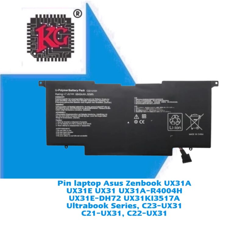 Thay Pin Laptop Asus Zenbook UX31A UX31E UX31 UX31A-R4004H UX31E-DH72 UX31KI3517A Ultrabook Series, C23-UX31 C21-UX31, C22-UX31 5 Thay Pin Laptop Asus Zenbook UX31A UX31E UX31 UX31A-R4004H UX31E-DH72 UX31KI3517A Ultrabook Series, C23-UX31 C21-UX31, C22-UX31