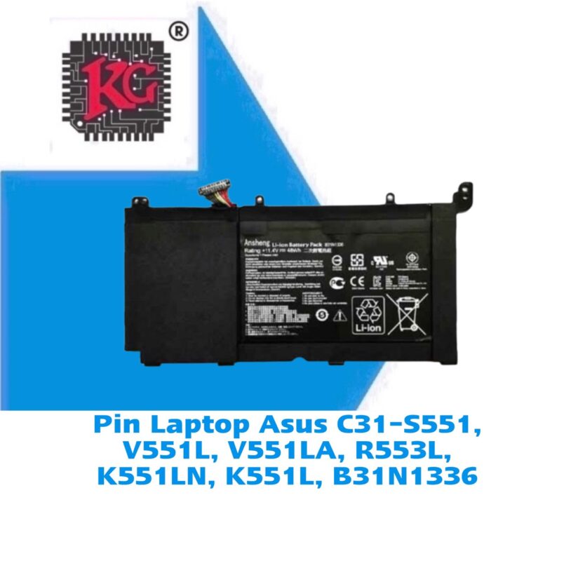 Thay Pin Laptop Asus C31-S551, V551L, V551LA, R553L, K551LN, K551L, B31N1336 5 Thay Pin Laptop Asus C31-S551, V551L, V551LA, R553L, K551LN, K551L, B31N1336