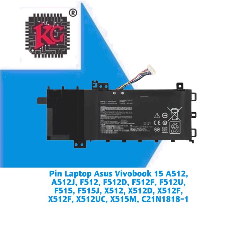 Thay Pin Laptop Asus Vivobook 15 A512, A512J, F512, F512D, F512F, F512U, F515, F515J, X512, X512D, X512F, X512F, X512UC, X515M, C21N1818-1