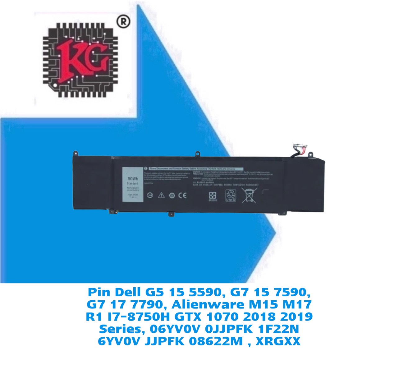 z5547459471685_5db7b07c6991cd0f71a4d7c0ebf7f5e2 Thay Pin Laptop Dell G5 15 5590, G7 15 7590, G7 17 7790, Alienware M15 M17 R1 I7-8750H GTX 1070 2018 2019 Series, 06YV0V 0JJPFK 1F22N 6YV0V JJPFK 08622M, XRGXX
