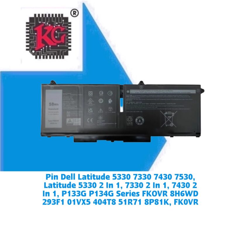 Thay Pin Laptop Dell Latitude 5330 7330 7430 7530, Latitude 5330 2 In 1, 7330 2 In 1, 7430 2 In 1, P133G P134G Series FKOVR 8H6WD 293F1 01VX5 404T8 51R71 8P81K, FK0VR 5 Thay Pin Laptop Dell Latitude 5330 7330 7430 7530, Latitude 5330 2 In 1, 7330 2 In 1, 7430 2 In 1, P133G P134G Series FKOVR 8H6WD 293F1 01VX5 404T8 51R71 8P81K, FK0VR