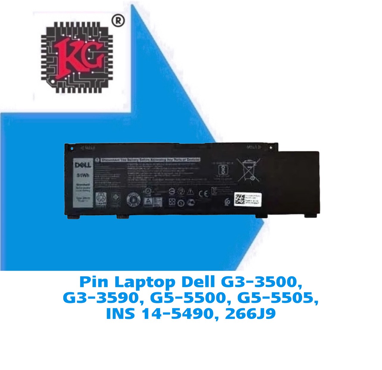 z5556009941443_a5f100774ab81924286dd5c2dca8e1d5 Thay Pin Laptop Dell G3-3500, G3-3590, G5-5500, G5-5505, INS 14-5490, 266J9
