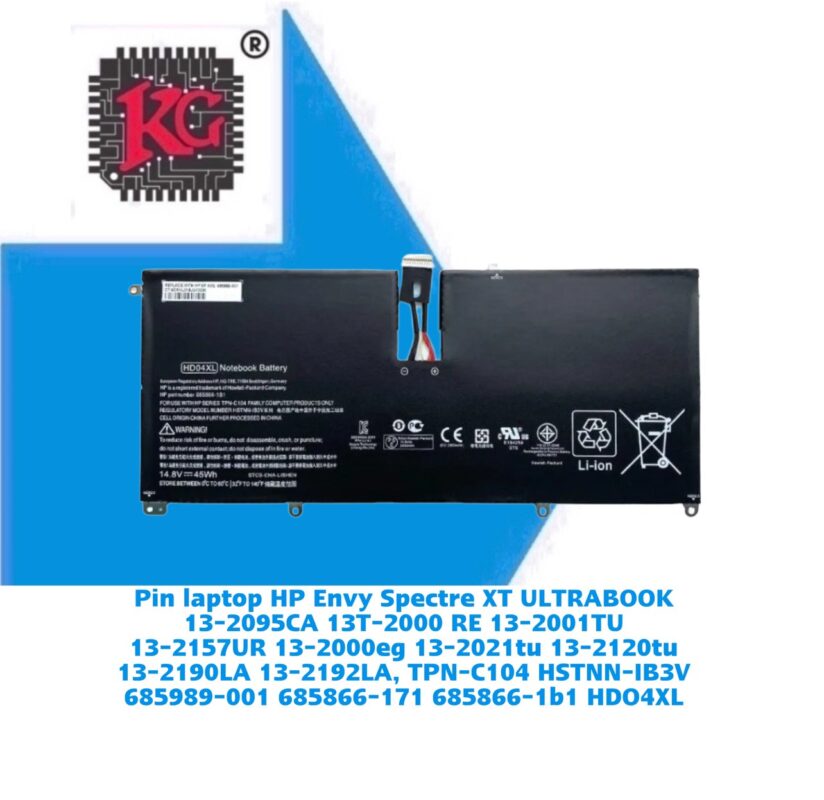 Thay Pin Laptop HP Envy Spectre XT ULTRABOOK 13-2095CA 13T-2000 RE 13-2001TU 13-2157UR 13-2000eg 13-2021tu 13-2120tu 13-2190LA 13-2192LA, TPN-C104 HSTNN-IB3V 685989-001 685866-171 685866-1b1 HDO4XL, HD04XL 5 Thay Pin Laptop HP Envy Spectre XT ULTRABOOK 13-2095CA 13T-2000 RE 13-2001TU 13-2157UR 13-2000eg 13-2021tu 13-2120tu 13-2190LA 13-2192LA, TPN-C104 HSTNN-IB3V 685989-001 685866-171 685866-1b1 HDO4XL, HD04XL