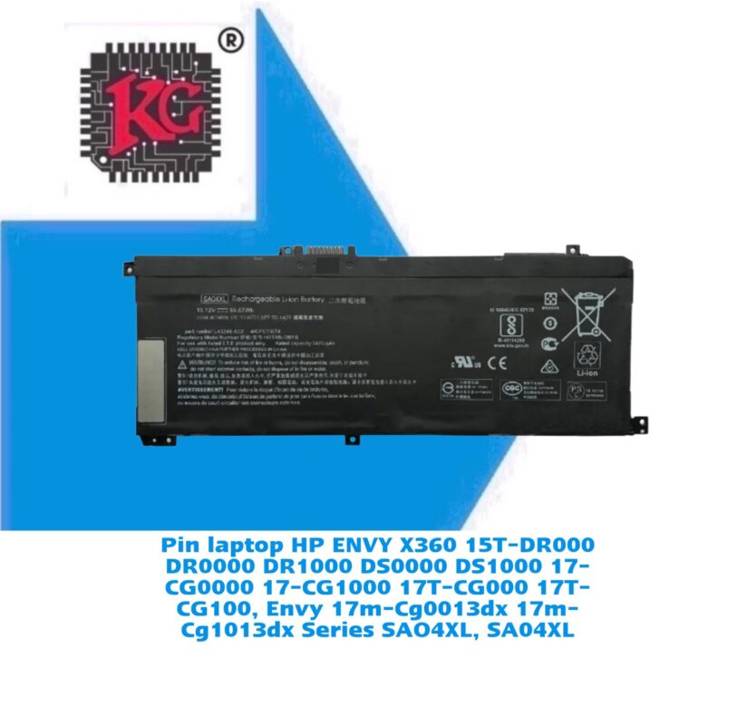 Thay Pin Laptop HP ENVY X360 15T-DR000 DR0000 DR1000 DS0000 DS1000 17-CG0000 17-CG1000 17T-CG000 17T-CG100, Envy 17m-Cg0013dx 17m-Cg1013dx Series SAO4XL, SA04XL 5 Thay Pin Laptop HP ENVY X360 15T-DR000 DR0000 DR1000 DS0000 DS1000 17-CG0000 17-CG1000 17T-CG000 17T-CG100, Envy 17m-Cg0013dx 17m-Cg1013dx Series SAO4XL, SA04XL