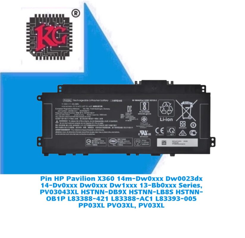Thay Pin Laptop HP Pavilion X360 14m-Dw0xxx Dw0023dx 14-Dv0xxx Dw0xxx Dw1xxx 13-Bb0xxx Series, PV03043XL HSTNN-DB9X HSTNN-LB8S HSTNN-OB1P L83388-421 L83388-AC1 L83393-005 PP03XL PVO3XL, PV03XL 5 Thay Pin Laptop HP Pavilion X360 14m-Dw0xxx Dw0023dx 14-Dv0xxx Dw0xxx Dw1xxx 13-Bb0xxx Series, PV03043XL HSTNN-DB9X HSTNN-LB8S HSTNN-OB1P L83388-421 L83388-AC1 L83393-005 PP03XL PVO3XL, PV03XL