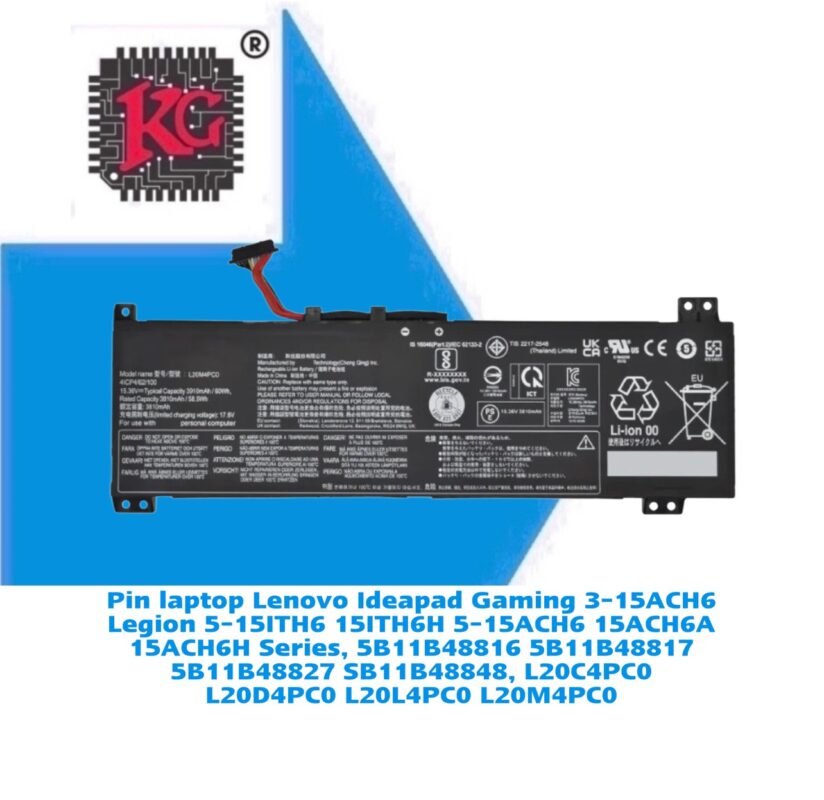 Thay Pin Laptop Lenovo Ideapad Gaming 3-15ACH6 Legion 5-15ITH6 15ITH6H 5-15ACH6 15ACH6A 15ACH6H Series, 5B11B48816 5B11B48817 5B11B48827 SB11B48848, L20C4PC0 L20D4PC0 L20L4PC0 L20M4PC0 5 Thay Pin Laptop Lenovo Ideapad Gaming 3-15ACH6 Legion 5-15ITH6 15ITH6H 5-15ACH6 15ACH6A 15ACH6H Series, 5B11B48816 5B11B48817 5B11B48827 SB11B48848, L20C4PC0 L20D4PC0 L20L4PC0 L20M4PC0