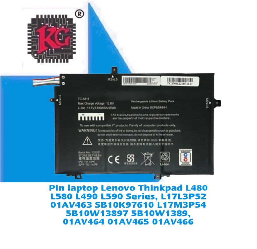 Thay Pin Laptop Lenovo Thinkpad L480 L580 L490 L590 Series, L17L3P52 01AV463 SB10K97610 L17M3P54 5B10W13897 5B10W1389, 01AV464 01AV465 01AV466 5 Thay Pin Laptop Lenovo Thinkpad L480 L580 L490 L590 Series, L17L3P52 01AV463 SB10K97610 L17M3P54 5B10W13897 5B10W1389, 01AV464 01AV465 01AV466