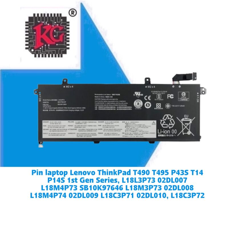 Thay Pin Laptop Lenovo ThinkPad T490 T495 P43S T14 P14S 1st Gen Series 5 Thay Pin Laptop Lenovo ThinkPad T490 T495 P43S T14 P14S 1st Gen Series, L18L3P73 02DL007 L18M4P73 SB10K97646 L18M3P73 02DL008 L18M4P74 02DL009 L18C3P71 02DL010, L18C3P72