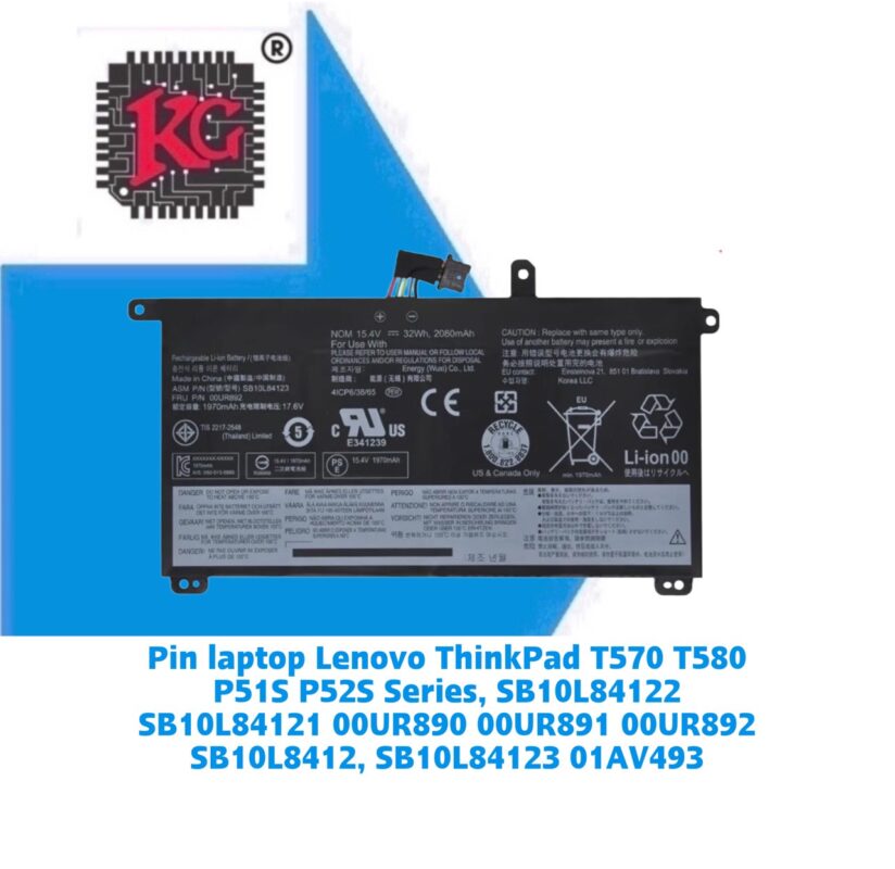 Thay Pin Laptop Lenovo ThinkPad T570 T580 P51S P52S Series, SB10L84122 SB10L84121 00UR890 00UR891 00UR892 SB10L8412, SB10L84123 01AV493 5 Thay Pin Laptop Lenovo ThinkPad T570 T580 P51S P52S Series, SB10L84122 SB10L84121 00UR890 00UR891 00UR892 SB10L8412, SB10L84123 01AV493