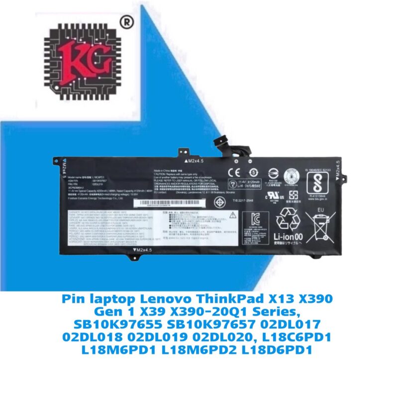 Thay Pin Laptop Lenovo ThinkPad X13 X390 Gen 1 X39 X390-20Q1 Series, SB10K97655 SB10K97657 02DL017 02DL018 02DL019 02DL020, L18C6PD1 L18M6PD1 L18M6PD2 L18D6PD1 5 Thay Pin Laptop Lenovo ThinkPad X13 X390 Gen 1 X39 X390-20Q1 Series, SB10K97655 SB10K97657 02DL017 02DL018 02DL019 02DL020, L18C6PD1 L18M6PD1 L18M6PD2 L18D6PD1