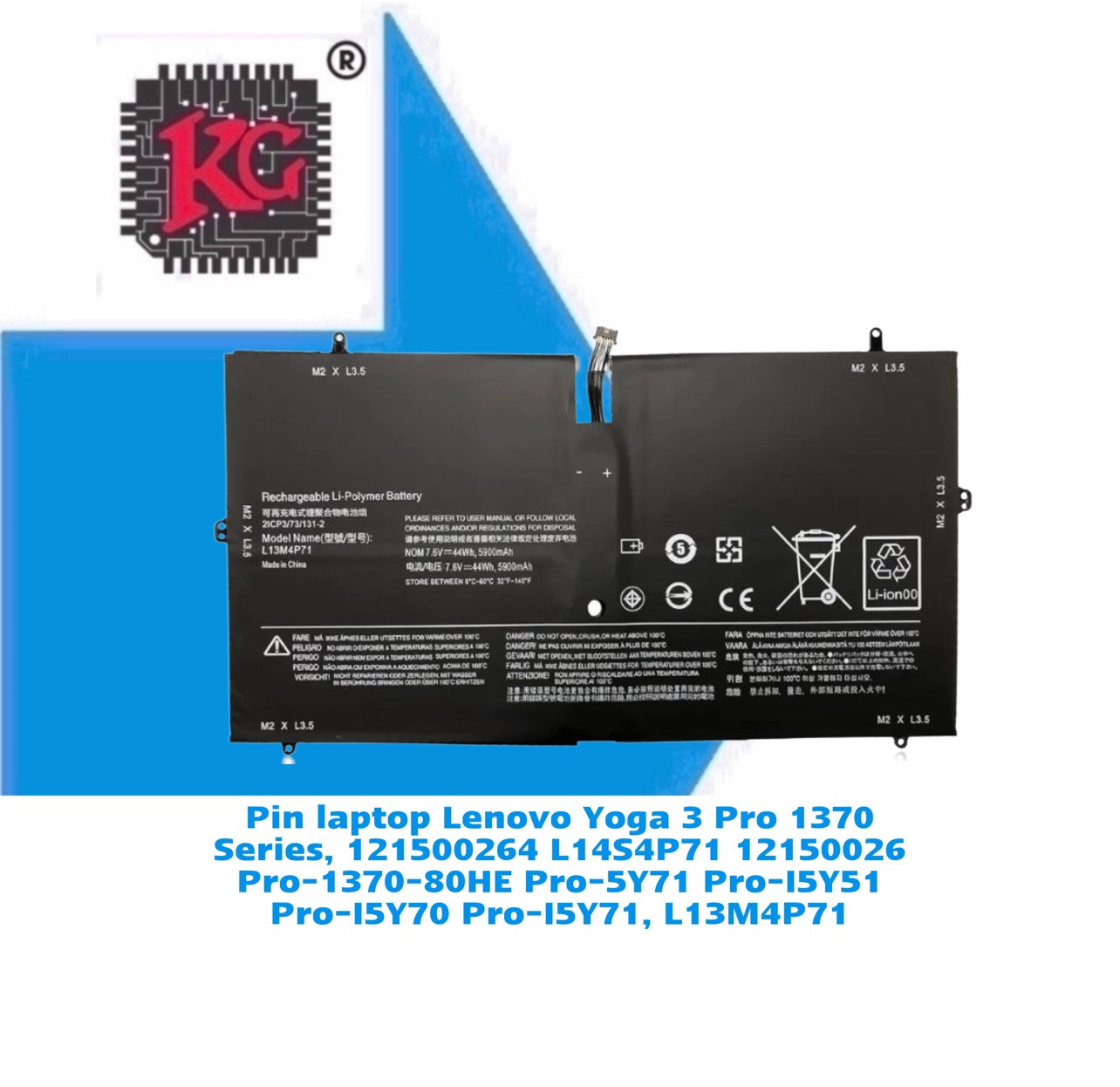 z5574746381253_40a0b41b4b94f2b6b6f7582a17d2541e Thay Pin Laptop Lenovo Yoga 3 Pro 1370 Series, 121500264 L14S4P71 12150026 Pro-1370-80HE Pro-5Y71 Pro-I5Y51 Pro-I5Y70 Pro-I5Y71, L13M4P71