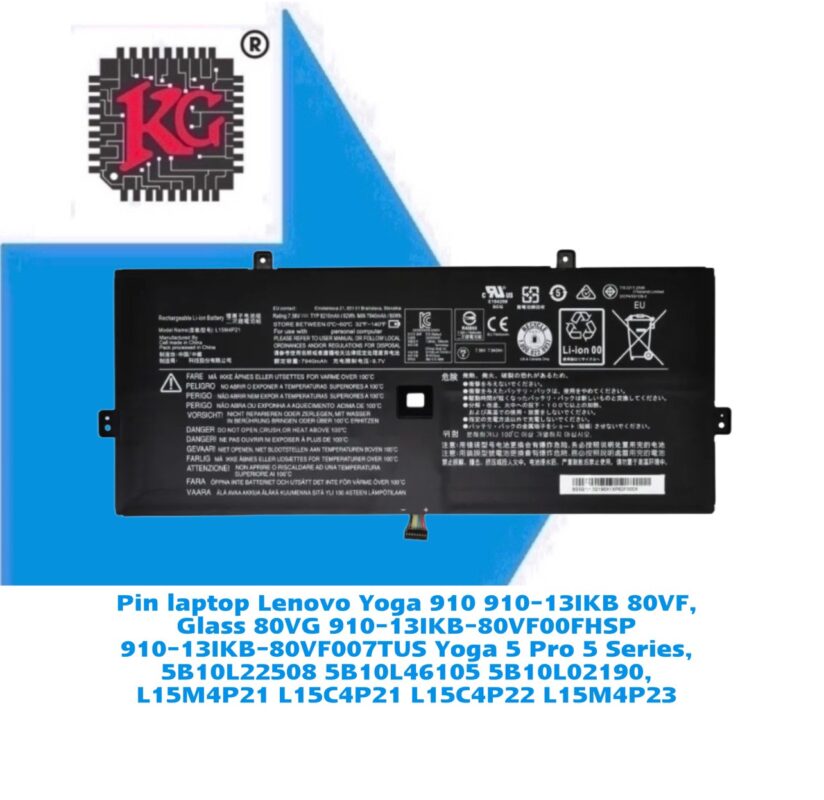 Thay Pin Laptop Lenovo Yoga 910 910-13IKB 80VF, Glass 80VG 910-13IKB-80VF00FHSP 910-13IKB-80VF007TUS Yoga 5 Pro 5 Series, 5B10L22508 5B10L46105 5B10L02190, L15M4P21 L15C4P21 L15C4P22 L15M4P23 5 Thay Pin Laptop Lenovo Yoga 910 910-13IKB 80VF, Glass 80VG 910-13IKB-80VF00FHSP 910-13IKB-80VF007TUS Yoga 5 Pro 5 Series, 5B10L22508 5B10L46105 5B10L02190, L15M4P21 L15C4P21 L15C4P22 L15M4P23