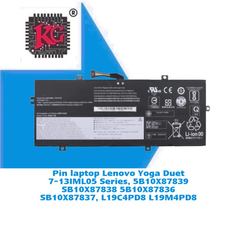 Thay Pin Laptop Lenovo Yoga Duet 7-13IML05 Series, 5B10X87839 SB10X87838 5B10X87836 SB10X87837, L19C4PD8 L19M4PD8 5 Thay Pin Laptop Lenovo Yoga Duet 7-13IML05 Series, 5B10X87839 SB10X87838 5B10X87836 SB10X87837, L19C4PD8 L19M4PD8